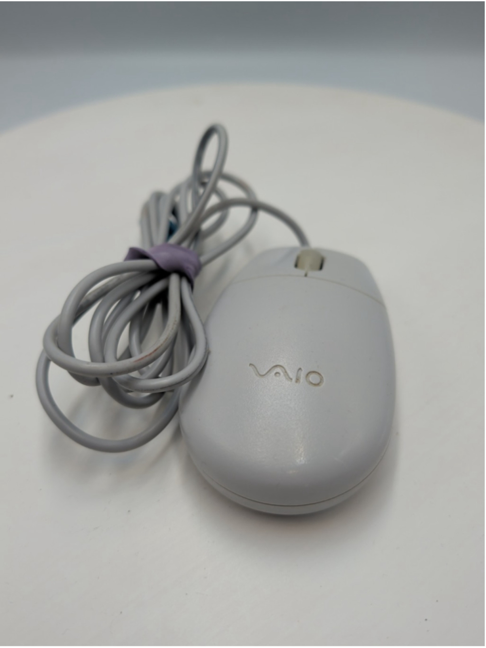SONY Vaio PCVA-MSPB Ball Computer Mouse PS/2 Port Vintage Retro 90's Light Grey